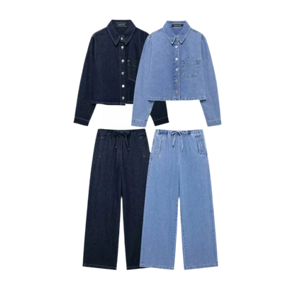 Denim Two-Piece Set